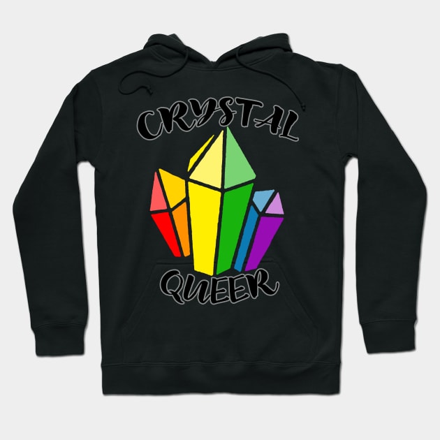 Crystal Queer Logo Shirt Hoodie by CrystalQueerClothing